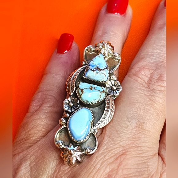 NWOT Jewelry - Rare Golden Hills Turquoise and Sterling Ring